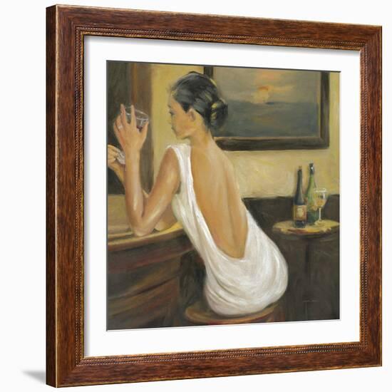 Woman in White 2-Sandra Smith-Framed Art Print