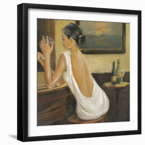 Woman in White 2-Sandra Smith-Framed Art Print