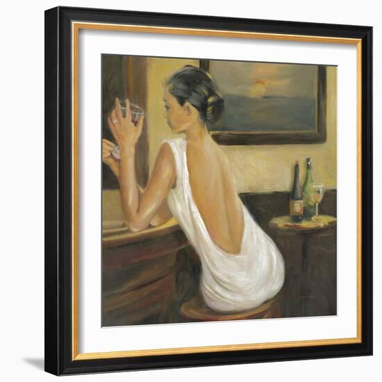 Woman in White 2-Sandra Smith-Framed Art Print