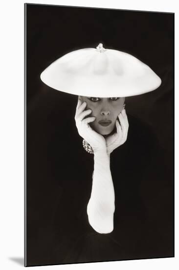 Woman in White Hat and Gloves-The Chelsea Collection-Mounted Art Print