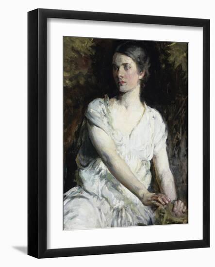 Woman in White-Abbott Handerson Thayer-Framed Giclee Print