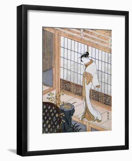 Woman in Winter Coat-Suzuki Harunobu-Framed Giclee Print