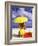 Woman in Yellow Swimsuit with Umbrella-Bill Bachmann-Framed Photographic Print