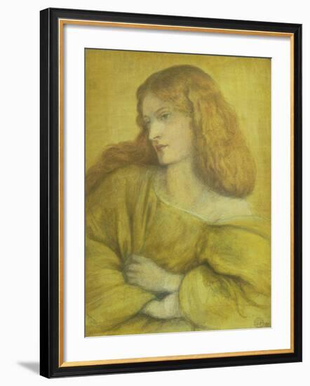 Woman in Yellow-Dante Gabriel Rossetti-Framed Giclee Print