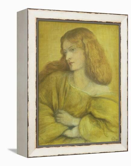 Woman in Yellow-Dante Gabriel Rossetti-Framed Premier Image Canvas