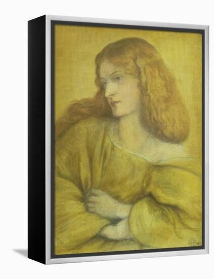 Woman in Yellow-Dante Gabriel Rossetti-Framed Premier Image Canvas