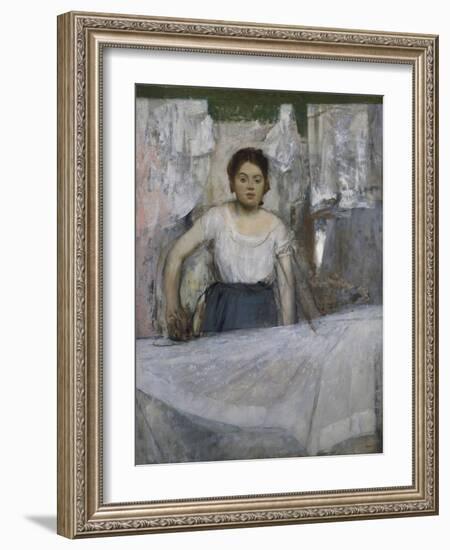 Woman Ironing, about 1869-Edgar Degas-Framed Giclee Print