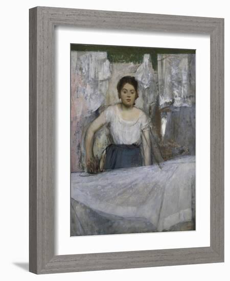 Woman Ironing, about 1869-Edgar Degas-Framed Giclee Print