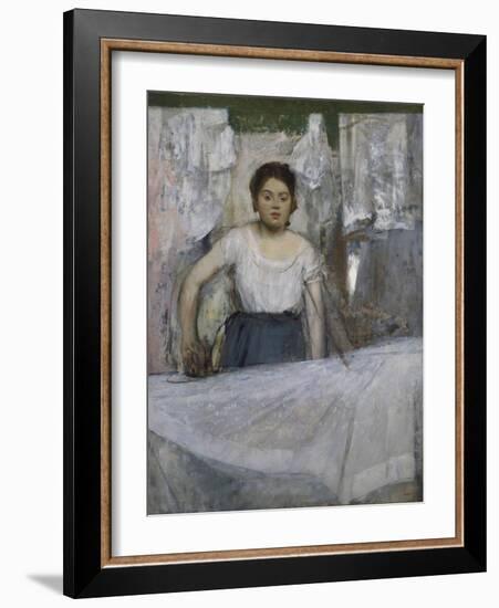 Woman Ironing, about 1869-Edgar Degas-Framed Giclee Print