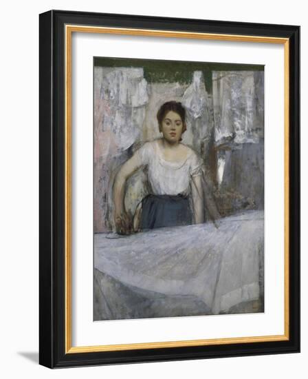 Woman Ironing, about 1869-Edgar Degas-Framed Giclee Print