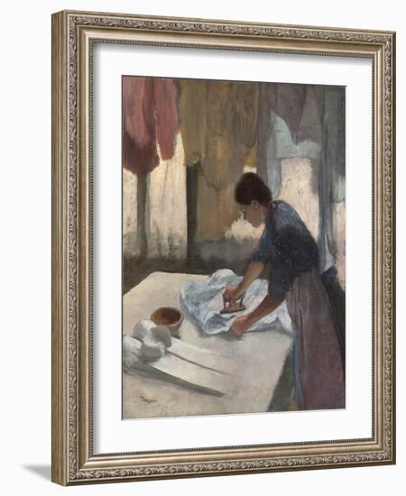 Woman Ironing, C.1876-87-Edgar Degas-Framed Giclee Print