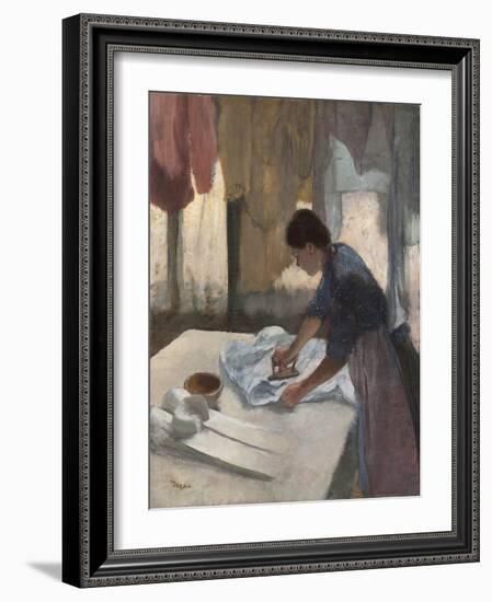 Woman Ironing, C.1876-87-Edgar Degas-Framed Giclee Print