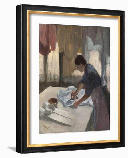 Woman Ironing, C.1876-87-Edgar Degas-Framed Giclee Print