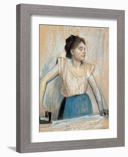 Woman Ironing-Edgar Degas-Framed Giclee Print