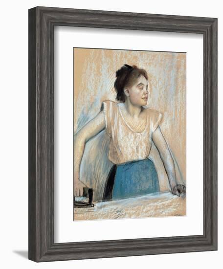 Woman Ironing-Edgar Degas-Framed Giclee Print