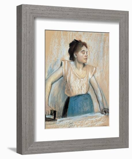 Woman Ironing-Edgar Degas-Framed Giclee Print