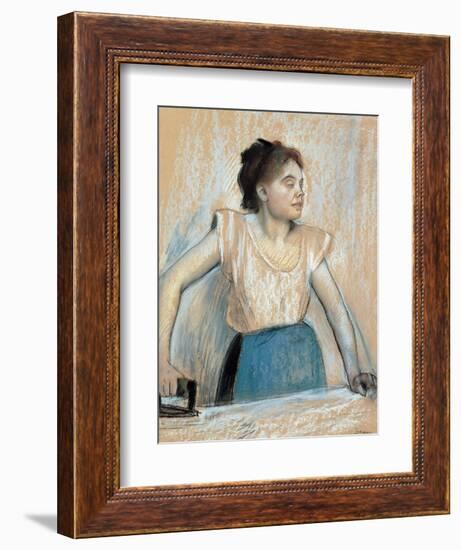 Woman Ironing-Edgar Degas-Framed Giclee Print