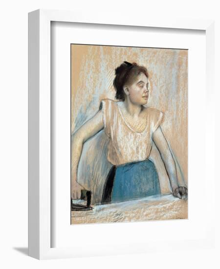 Woman Ironing-Edgar Degas-Framed Giclee Print