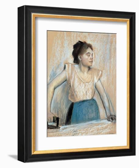 Woman Ironing-Edgar Degas-Framed Giclee Print