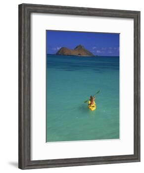 Woman Kayaking, HI-Tomas del Amo-Framed Photographic Print