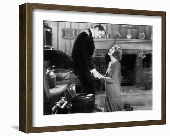 Woman Kneeling to a Man-null-Framed Photo