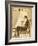 Woman Knitting 1929-null-Framed Photographic Print