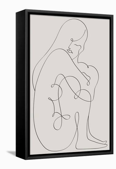 Woman Lines Black-1x Studio II-Framed Premier Image Canvas