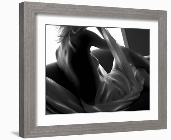 Woman Lounging-Antonino Barbagallo-Framed Photographic Print