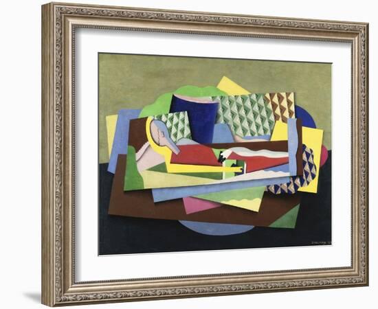 Woman Lying Down; Femme Couchee, 1924-Georges Valmier-Framed Giclee Print