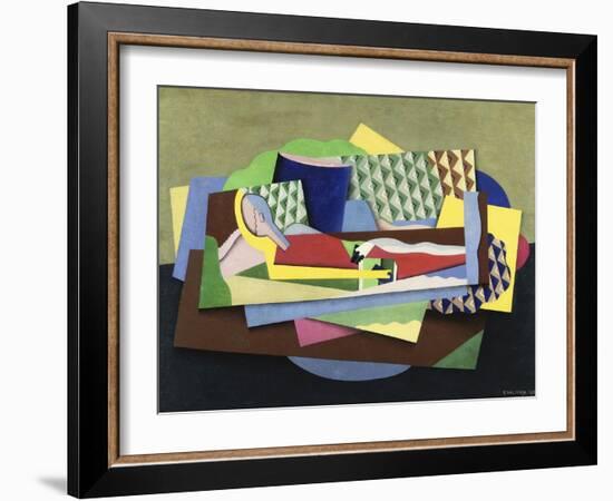 Woman Lying Down; Femme Couchee, 1924-Georges Valmier-Framed Giclee Print