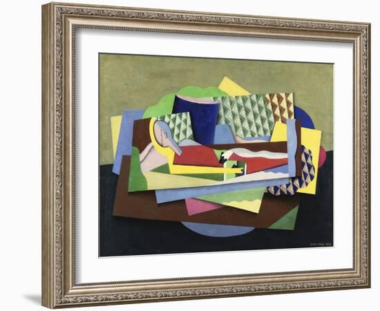 Woman Lying Down-Georges Valmier-Framed Giclee Print