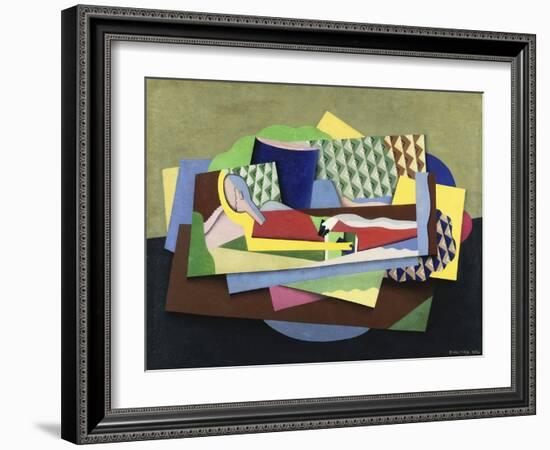 Woman Lying Down-Georges Valmier-Framed Giclee Print