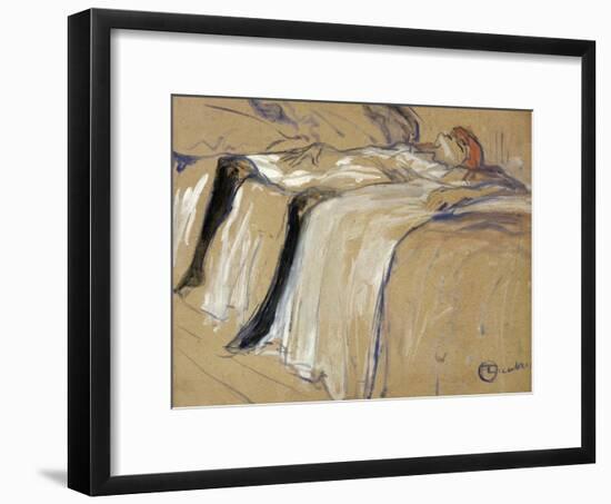 Woman Lying on Her Back - Lassitude, Study for "Elles", 1896-Henri de Toulouse-Lautrec-Framed Giclee Print