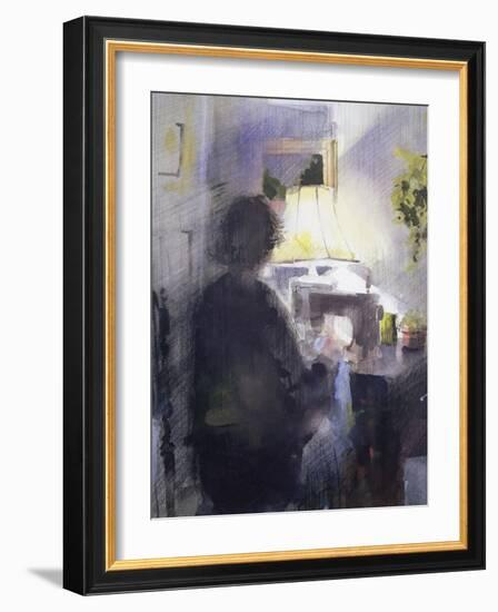 Woman Machining-John Lidzey-Framed Giclee Print