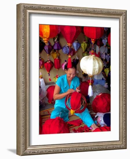 Woman Making Lanterns, Saigon, Vietnam-Keren Su-Framed Photographic Print