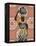 Woman Mandala Zebra Print Coral-Matthew Piotrowicz-Framed Stretched Canvas