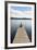 Woman Meditating on a Jetty, Lake Ianthe, West Coast, South Island, New Zealand, Pacific-Matthew Williams-Ellis-Framed Photographic Print