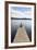 Woman Meditating on a Jetty, Lake Ianthe, West Coast, South Island, New Zealand, Pacific-Matthew Williams-Ellis-Framed Photographic Print