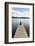 Woman Meditating on a Jetty, Lake Ianthe, West Coast, South Island, New Zealand, Pacific-Matthew Williams-Ellis-Framed Photographic Print