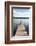 Woman Meditating on a Jetty, Lake Ianthe, West Coast, South Island, New Zealand, Pacific-Matthew Williams-Ellis-Framed Photographic Print