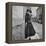 Woman Modeling a Back Flared Skirt-Gordon Parks-Framed Premier Image Canvas