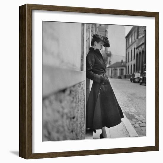 Woman Modeling a Back Flared Skirt-Gordon Parks-Framed Photographic Print