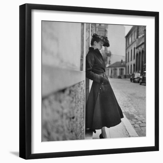 Woman Modeling a Back Flared Skirt-Gordon Parks-Framed Photographic Print