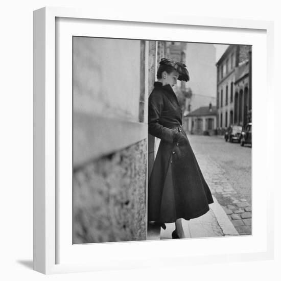 Woman Modeling a Back Flared Skirt-Gordon Parks-Framed Photographic Print