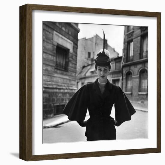 Woman Modeling a Full Sleeved Suit-Gordon Parks-Framed Photographic Print