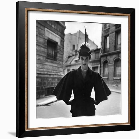 Woman Modeling a Full Sleeved Suit-Gordon Parks-Framed Photographic Print