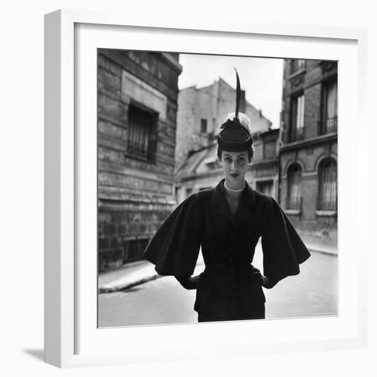 Woman Modeling a Full Sleeved Suit-Gordon Parks-Framed Photographic Print