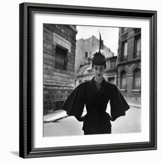 Woman Modeling a Full Sleeved Suit-Gordon Parks-Framed Photographic Print