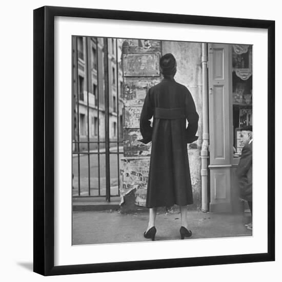 Woman Modeling a Full Sleeved Suit-Gordon Parks-Framed Photographic Print