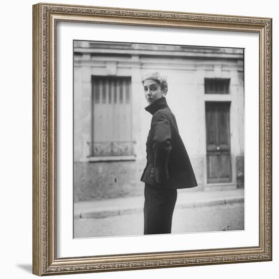 Woman Modeling a Full Sleeved Suit-Gordon Parks-Framed Photographic Print